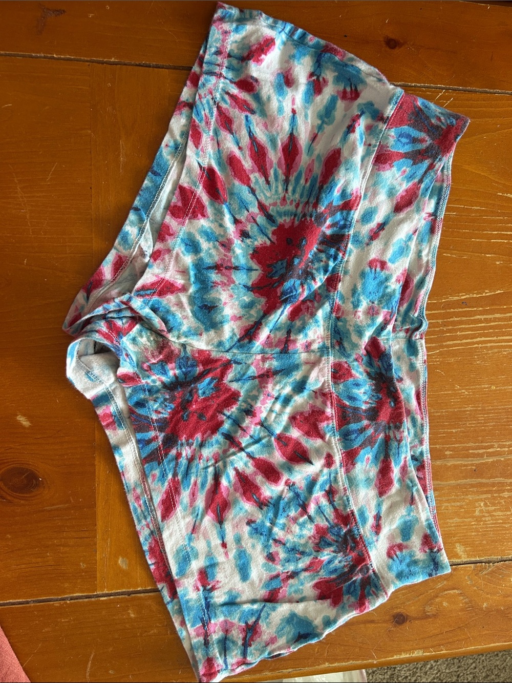 No Boundaries Tie-Dye Boyshorts in Red and Blue